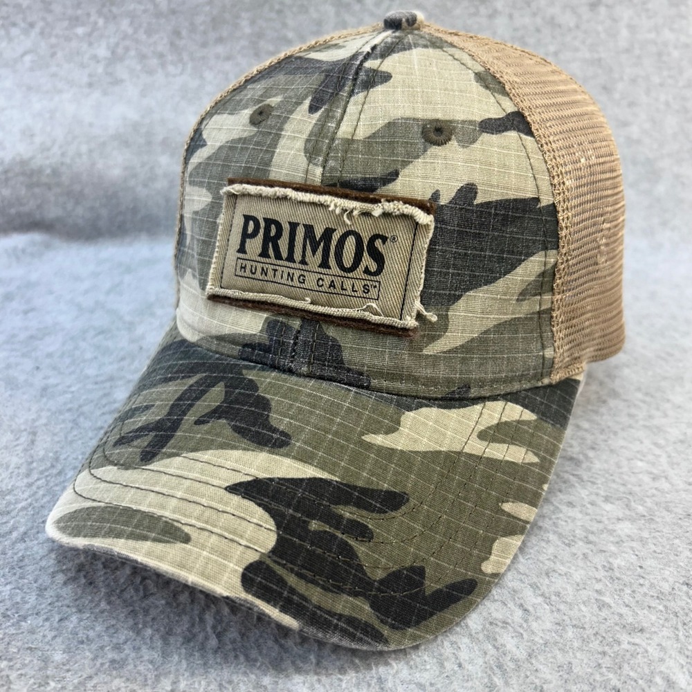 Primos Hunting Calls Patch Men Camo Primos Trucker Hat Mesh Back OSFA